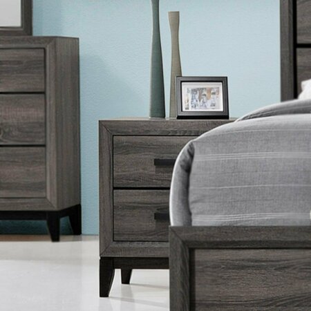 DOBA-BNT Ambroise Night Stand - Grey & Black, 25 x 24 x 17 in. SA2589334